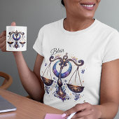 Elegante Wasserfarbe Libra Zodiac Custom T-Shirt