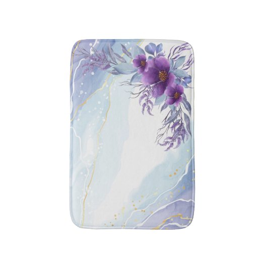 Elegante Wasserfarbe Lila Badematte (Vorderseite Vertikal)