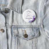 Elegante Wasserfarbe Lila Blume Oma to be Button (Beispiel)