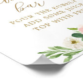 Elegante Wasserfarbe Mimosa Bar Poster (Ecke)