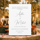 Elegante Wasserfarbe Moderne Hochzeit Einladung