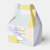 Elegante Wasserfarbe Moderne Minimale Hochzeit Wil Geschenkschachtel (Rückseite)