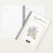 Elegante Wasserfarbe Moderne rosa Blume Planer (Anzeige)