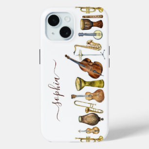 Elegante Wasserfarbe-Musik-Instrumente Benutzerdef Case-Mate iPhone Hülle