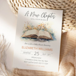 Elegante Wasserfarbe Neue Kapitel Kinderdusche Einladung