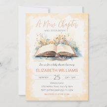 Elegante Wasserfarbe Neue Kapitel Kinderdusche