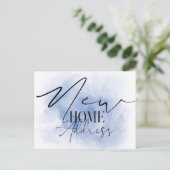Elegante Wasserfarbe Neue Zuhause neue Adresse Postkarte (Stehend Vorderseite)