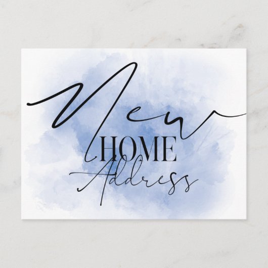 Elegante Wasserfarbe Neue Zuhause neue Adresse Postkarte (Vorderseite)
