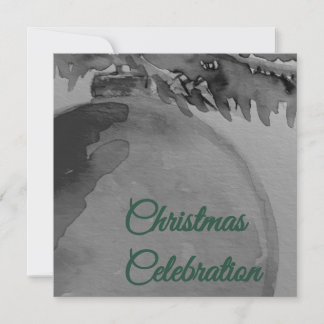 Elegante Wasserfarbe-Ornament-Weihnachtsfeier Einladung