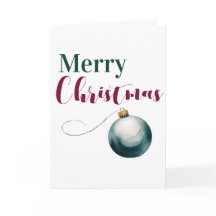 Elegante Wasserfarbe-Ornament-Weihnachtskarte -