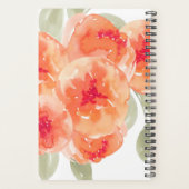 Elegante Wasserfarbe Peach Peonies Floral Planer