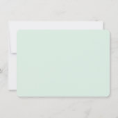 Elegante Wasserfarbe Personalisierte Minze Blau Mitteilungskarte (Rückseite)
