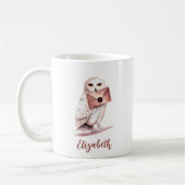 Elegante Wasserfarbe Personalisierter Name Kaffeetasse (Links)