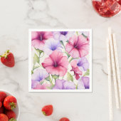 Elegante Wasserfarbe Petunia Blume Serviette (Beispiel)