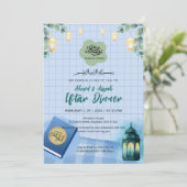 Elegante Wasserfarbe Ramadan-Iftar-Einladung Einladung (Stehend Vorderseite)