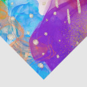 Elegante Wasserfarbe Regenbogen Pride Alkohol Tint Seidenpapier (Detail)