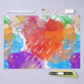 Elegante Wasserfarbe Regenbogen Pride Alkohol Tint Seidenpapier (Handwerk)