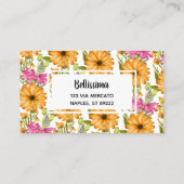 Elegante Wasserfarbe Rosa Blau Visitenkarte (Rückseite)