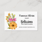 Elegante Wasserfarbe Rosa Blau Visitenkarte (Vorderseite)