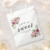 Elegante Wasserfarbe Rosa Bouquet Hochzeit Geschenktütchen (Ausgeschnitten)