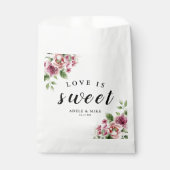 Elegante Wasserfarbe Rosa Bouquet Hochzeit Geschenktütchen (Vorderseite)