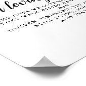 Elegante Wasserfarbe Rosa Bouquet Hochzeit Poster (Ecke)