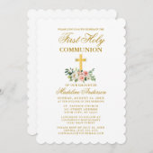 Elegante Wasserfarbe Rosa Kommune Einladung (Vorne/Hinten)