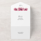 Elegante Wasserfarbe Rose Florenz All In One Einladung (Außenbereich)