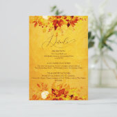 Elegante Wasserfarbe Rot und Gold Poinsettia Hochz Begleitkarte (Stehend Vorderseite)