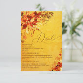 Elegante Wasserfarbe Rot und Gold Poinsettia Hochz Begleitkarte (Stehend Vorderseite)