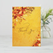 Elegante Wasserfarbe Rot und Gold Poinsettia Hochz Dankeskarte (Stehend Vorderseite)