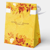 Elegante Wasserfarbe Rot und Gold Poinsettia Hochz Geschenkschachtel (Rückseite)