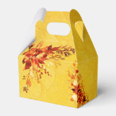 Elegante Wasserfarbe Rot und Gold Poinsettia Hochz Geschenkschachtel (Rückseite)