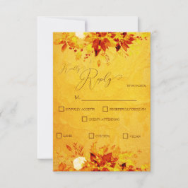 Elegante Wasserfarbe Rot und Gold Poinsettia Hochz RSVP Karte