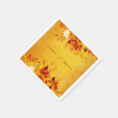 Elegante Wasserfarbe Rot und Gold Poinsettia Hochz Serviette (Ecke)