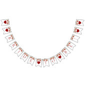 Elegante Wasserfarbe Rote Blüte Winter Bridge zu s Wimpelkette (Alle)