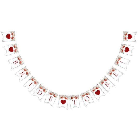 Elegante Wasserfarbe Rote Blüte Winter Bridge zu s Wimpelkette (Alle)