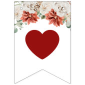 Elegante Wasserfarbe Rote Blüte Winter Bridge zu s Wimpelkette (Erste Fahne)