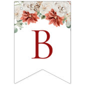 Elegante Wasserfarbe Rote Blüte Winter Bridge zu s Wimpelkette (Dritte Fahne)