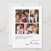 Elegante Wasserfarbe Roter Schleife Weihnachten Fü (Rückseite)