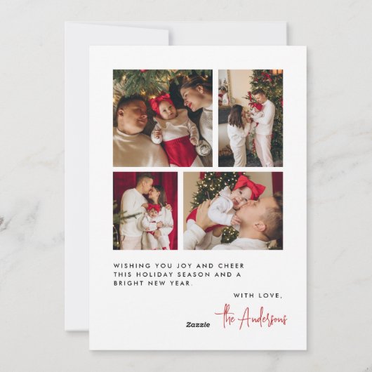 Elegante Wasserfarbe Roter Schleife Weihnachten Fü (Rückseite)