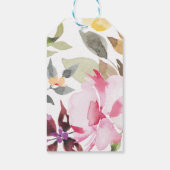 Elegante Wasserfarbe Schöne Hochzeit Geschenkanhänger (Rückseite)