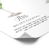 Elegante Wasserfarbe Seine Signature Drink Hochzei Poster (Ecke)