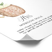 Elegante Wasserfarbe Seine Signature Drink Hochzei Poster (Ecke)