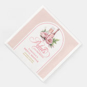 Elegante Wasserfarbe-Servietten Perlen und Prosecc Serviette (Ecke)