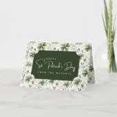 Elegante Wasserfarbe-Shamrocks Frohes St. Patrick’ Karte (Vorderseite)