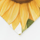 Elegante Wasserfarbe Sonnenblume Fleecedecke (Ecke)