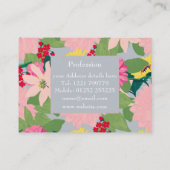 Elegante Wasserfarbe Sonnenblumen Blush Bloral Gra Visitenkarte (Rückseite)