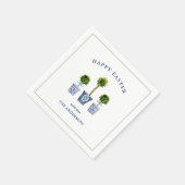 Elegante Wasserfarbe Topiary Oster Serviette (Ecke)