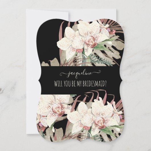 Elegante Wasserfarbe Tropische Blüte überbrücken Einladung (Vorderseite)